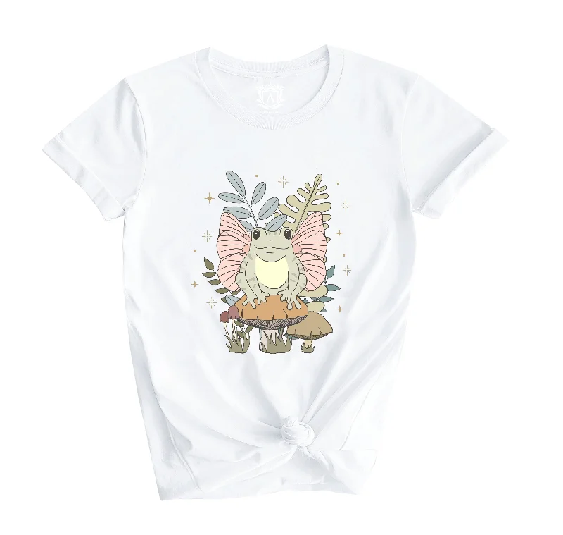 Fairy Frog Shirt-- Hooded Caped Shawl Collar