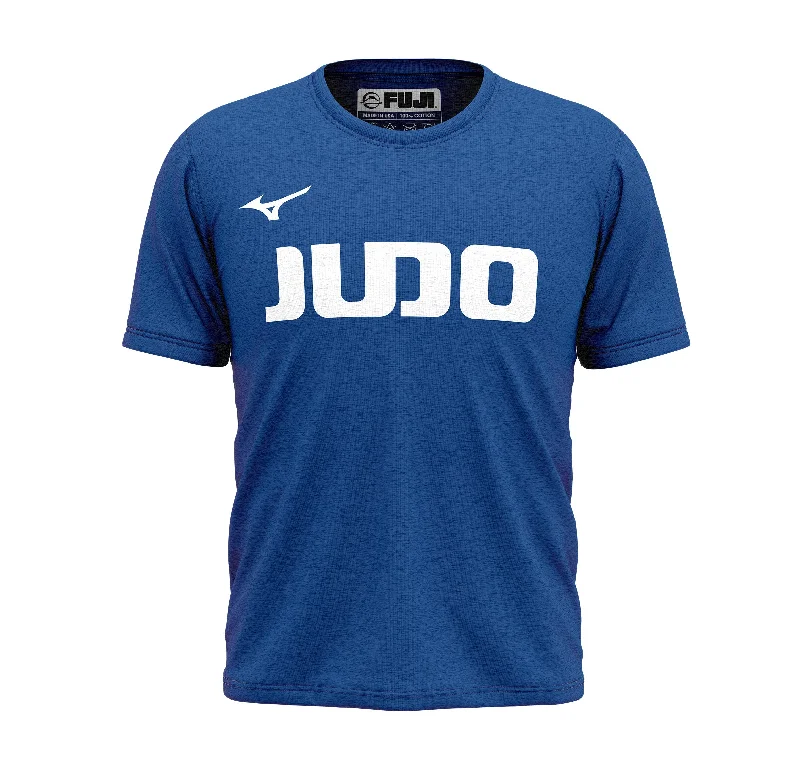 Mizuno Judo T-Shirt Royal Blue-- Iron Safe Non-Iron Wrinkle Free