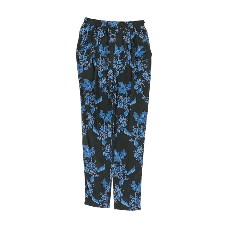 Black Floral Pants Modern Bootcut Pants