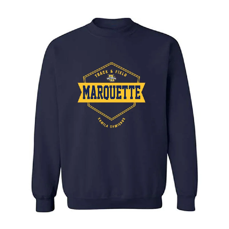 Marquette - NCAA Women's Track & Field : Kamila Chwieros - Crewneck Sweatshirt Hoodie with Thumb Holes Functional Cozy