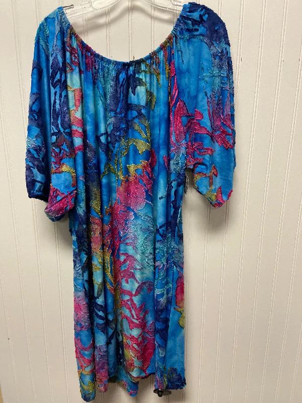 Dress Casual Short By Cmc In Blue, Size: 3x Boatneck Modish Everyday