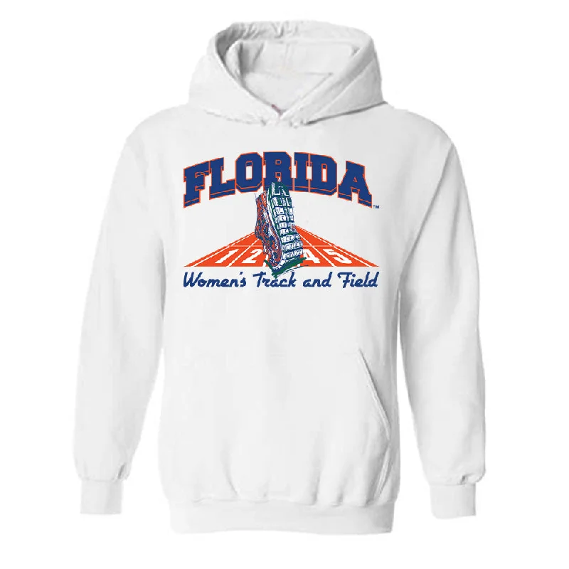 Florida - NCAA Women's Track & Field : Shakynah Tresvant - Hooded Sweatshirt Hoodie with Raglan Sleeves Sporty Comfortable