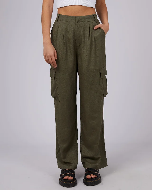Henley Pant Khaki Classic Cropped Pants