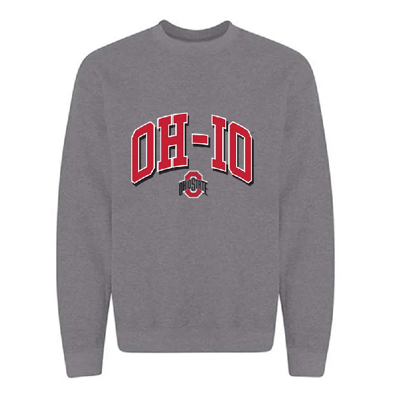 Ohio State - NCAA Women's Track & Field : Samantha Potts - Crewneck Sweatshirt Hoodie with Earth Tones Natural Calm