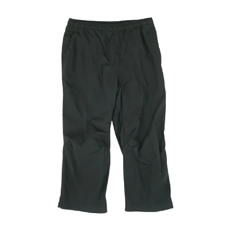Black Solid Active Pants Cozy Full-Length Pants