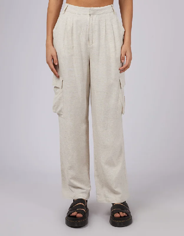Henley Pant Oatmeal Comfortable Jogger Trousers