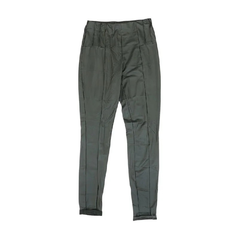 Black Solid Pants Cozy Fitted Pants