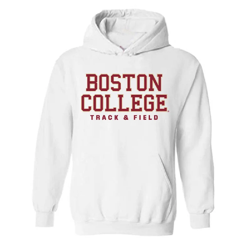 Boston College - NCAA Women's Track & Field : Hanna Hollins - Classic Shersey Hooded Sweatshirt Hoodie with Hem Detail Decorative Unique