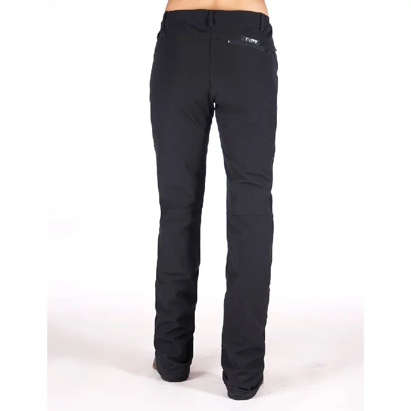 Cowgirl Tuff Work Hard Play Hard Womens Black Pant Trendy Wide-Legged Trousers