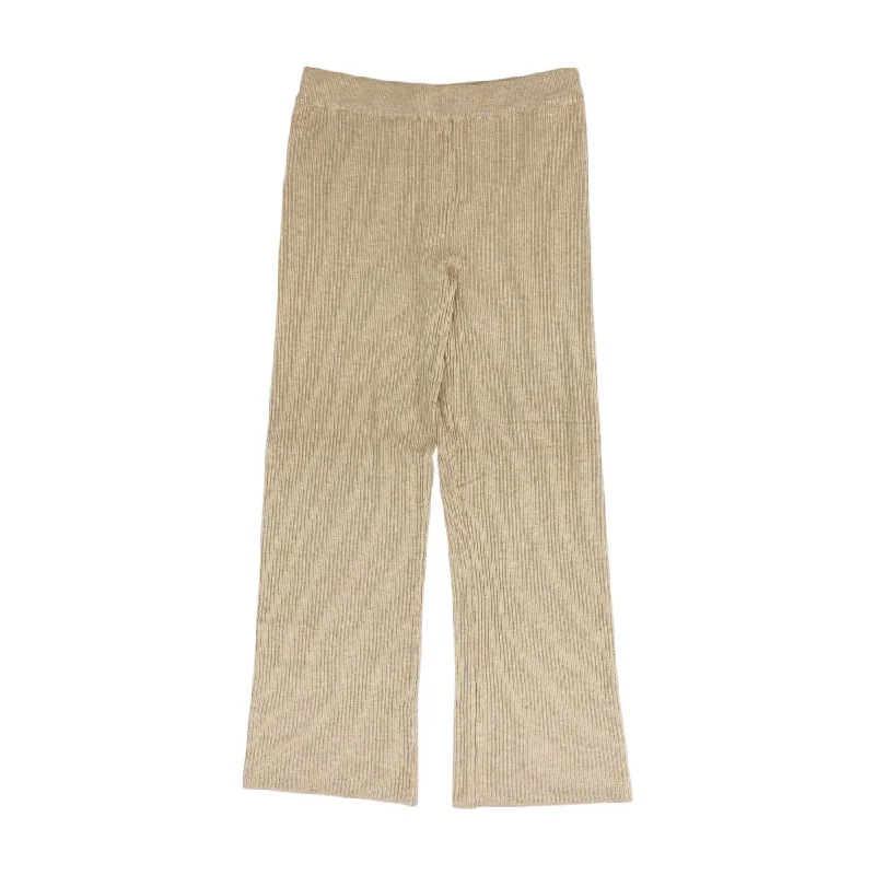 Tan Solid Pants High-Waist Jeans