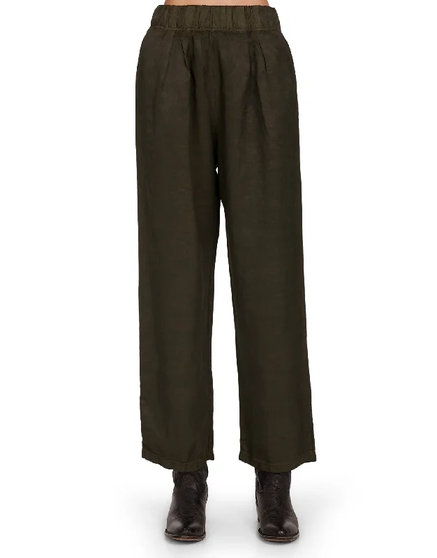 Penny Pleat Front Pant Trendy Wide-Legged Trousers