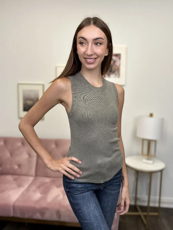 Better Sweater Vest Than The Rest Women's Round Hem Tank Top Bright Pastel Dark