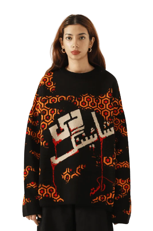 "THE SHINING" JACQUARD KNIT SWEATER Print Jacquard Patchwork