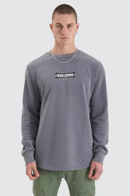 Chambers Dual Curved Sweater Pigment Steel Grey Elasticated Padded Insulated